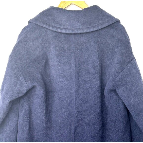 Vtg Hilary Radley New York Womens Wool Coat Button Up Notched Collar Blue Sz 10 - Picture 6 of 14